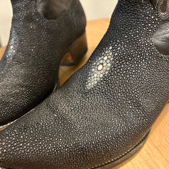 Men’s leather/stingray boots - Picture 4 of 6